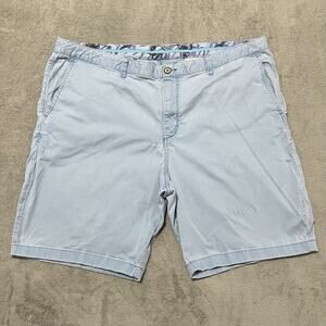 Tommy Bahama Shorts Mens 44 Blue Chino Tencel Lyocell Cotton Pants